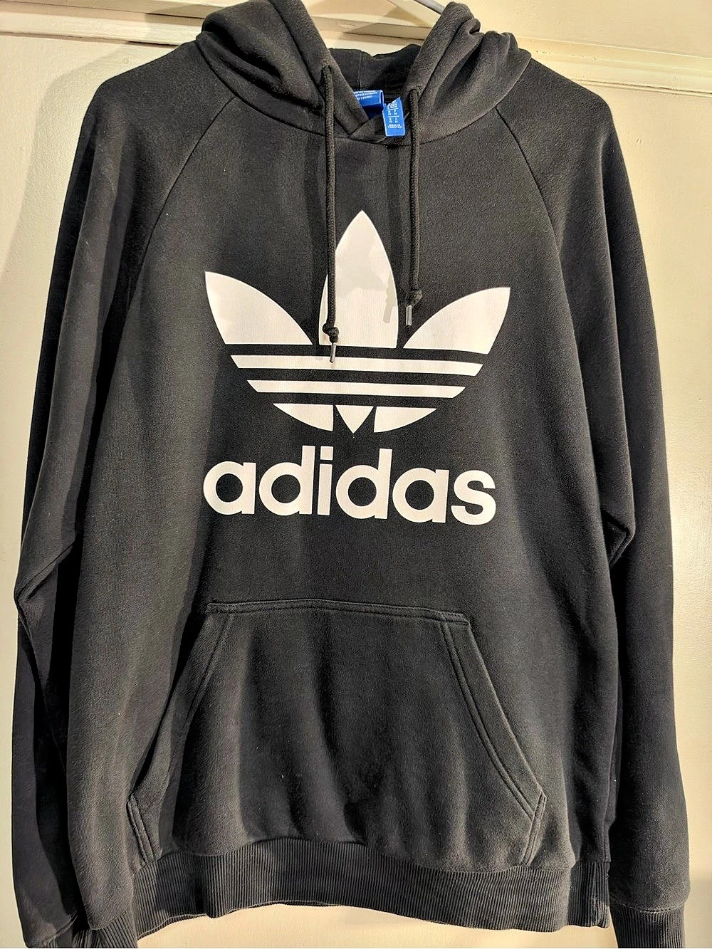 adidas Originals Trefoil Hoodie Black & White Medium